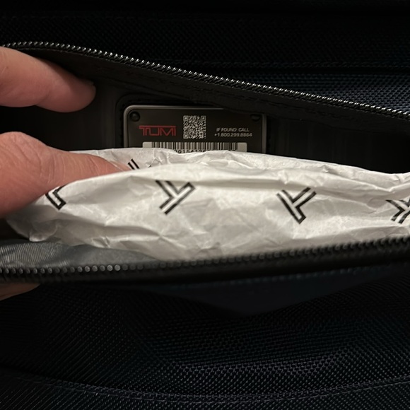 New TUMI Brief Pack Backpack in Black / Blue - Picture 10 of 16